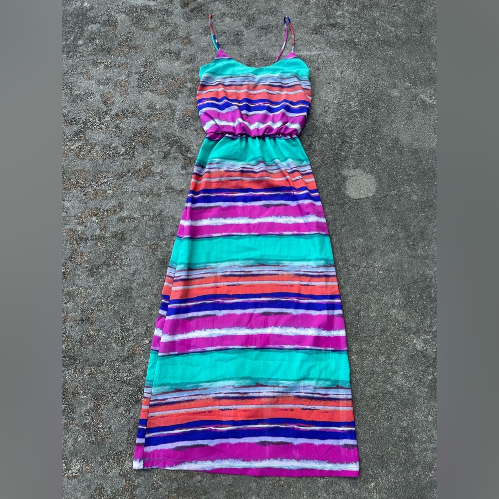 Colorful Striped Maxi Dress